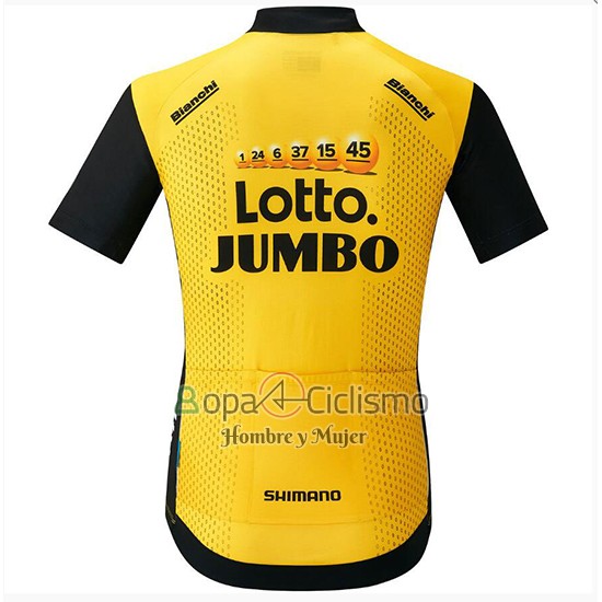 Lotto NL Jumbo Ropa Ciclismo Culotte Corto 2018 Mangas Cortas AMarillo y Negro